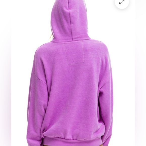 AVIATOR NATION LOGO PULLOVER RELAXED HOODIE - NEON PURPLE - Picture 2 of 8